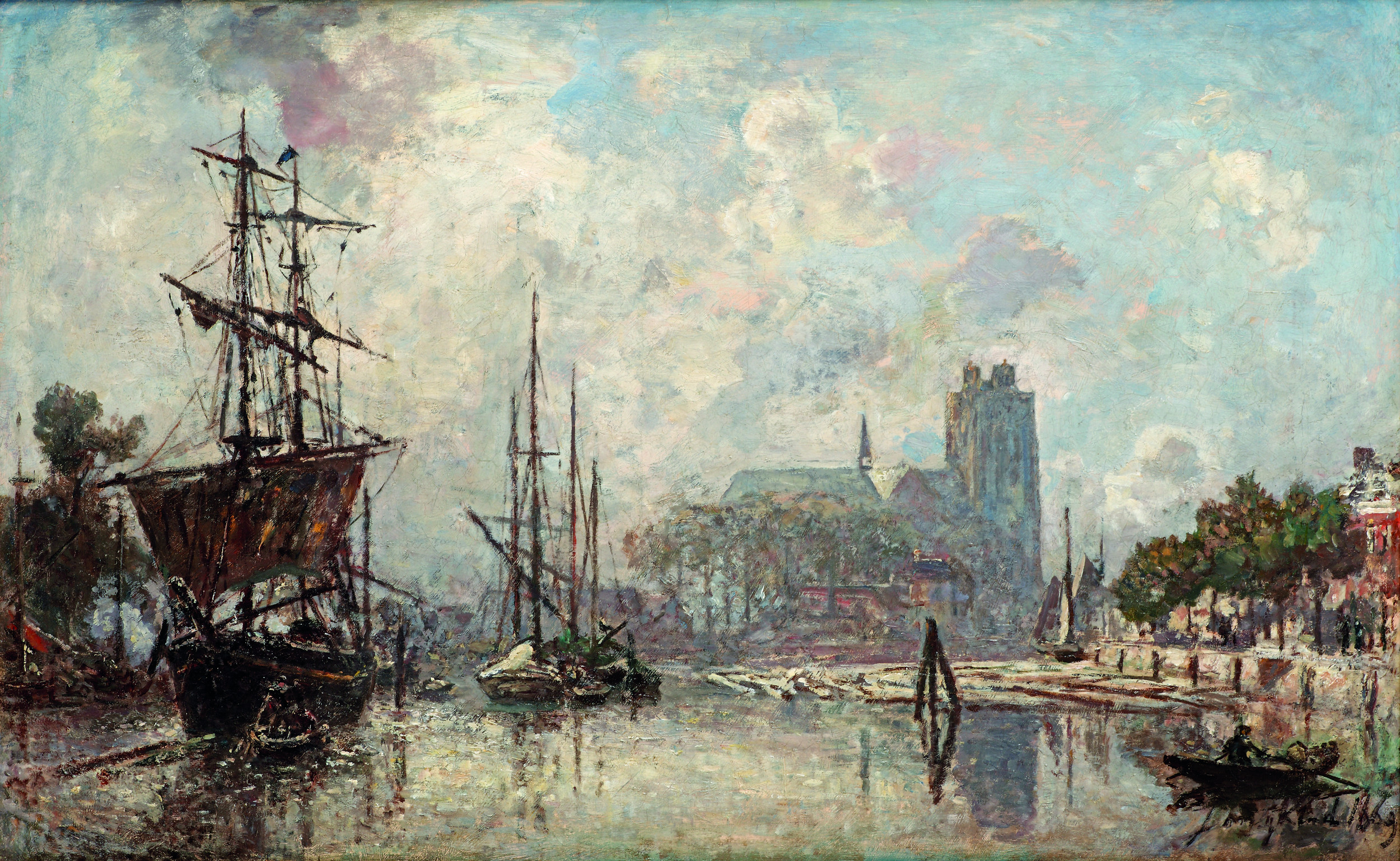 Johan Barthold Jongkind,  Le port de Dordrecht